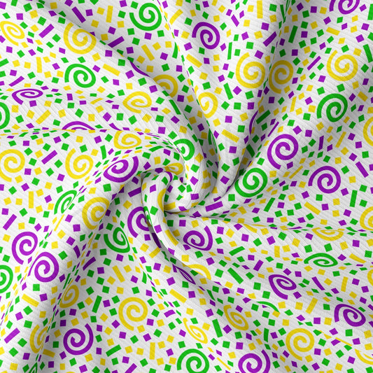 Rib Knit Fabric RBK2353 Mardi Gras