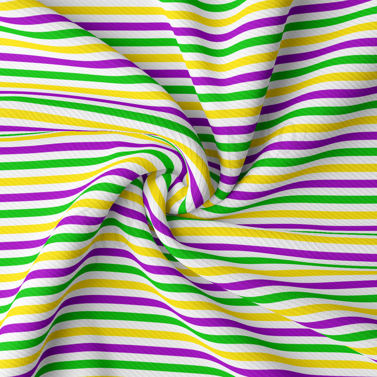 Rib Knit Fabric  RBK2355 Mardi Gras