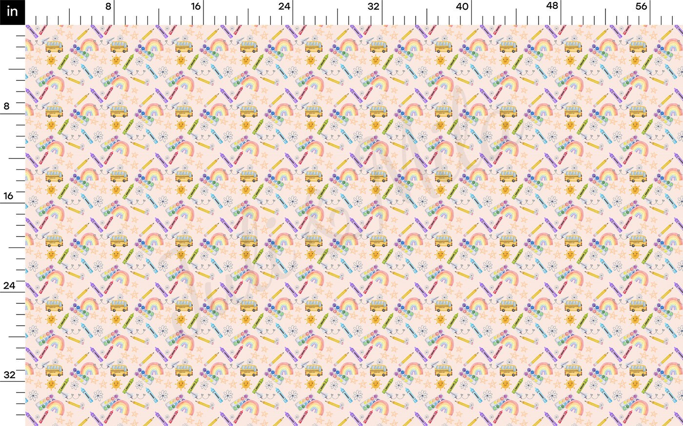 Rib Knit Fabric RBK2364 Back to School