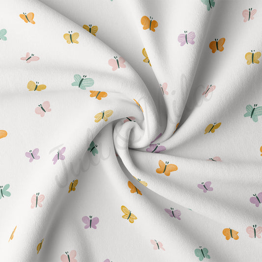 DBP Fabric Double Brushed Polyester DBP2449 Butterflies