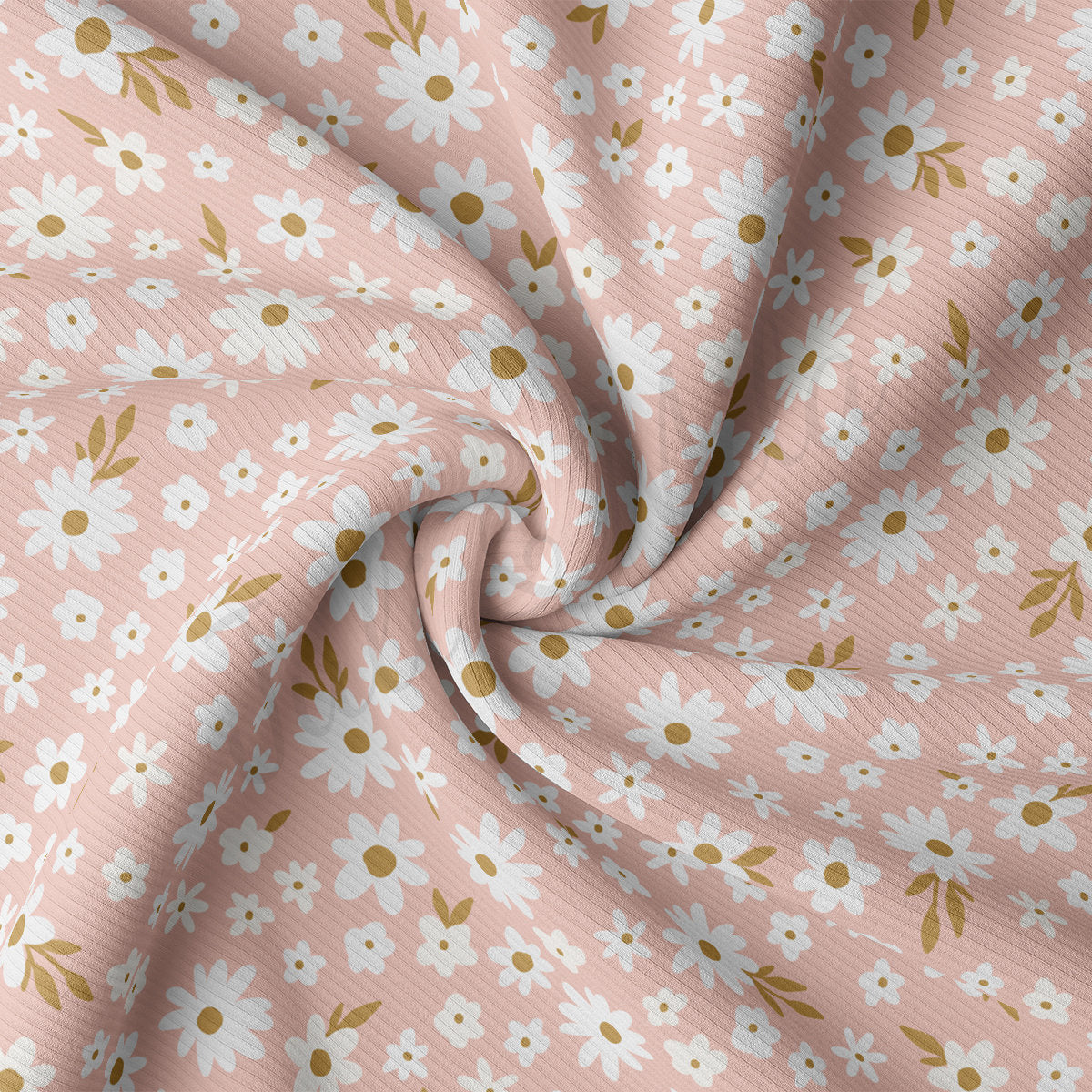 Rib Knit Fabric  RBK2439 Floral