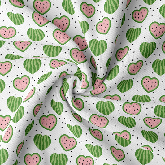 Rib Knit Fabric  RBK2482 Watermelon