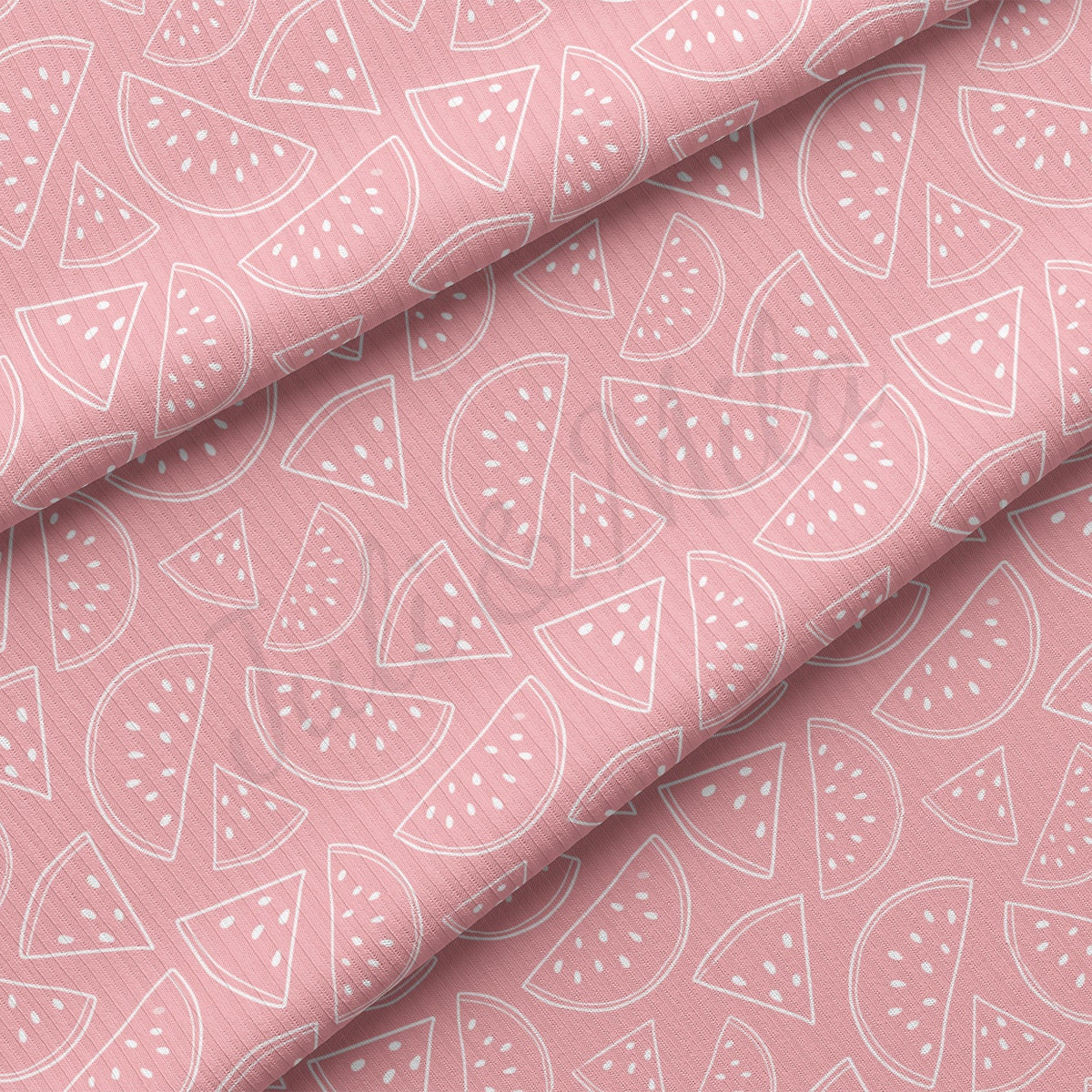 Rib Knit Fabric  RBK2483 Watermelon