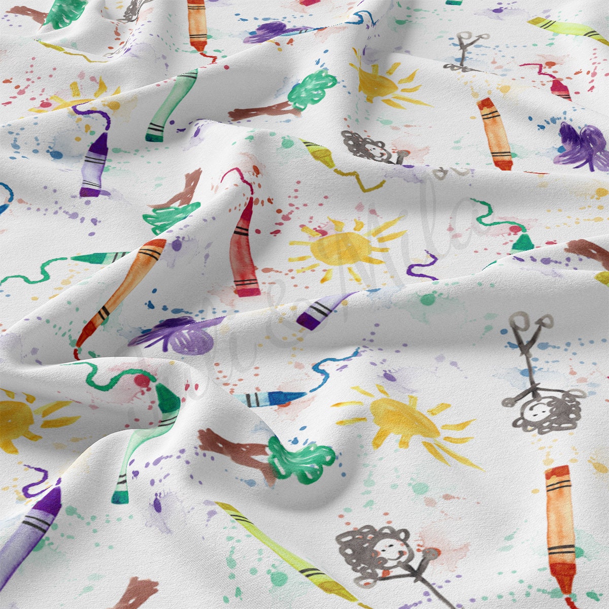 DBP Fabric Double Brushed Polyester  DBP2379 Back to School