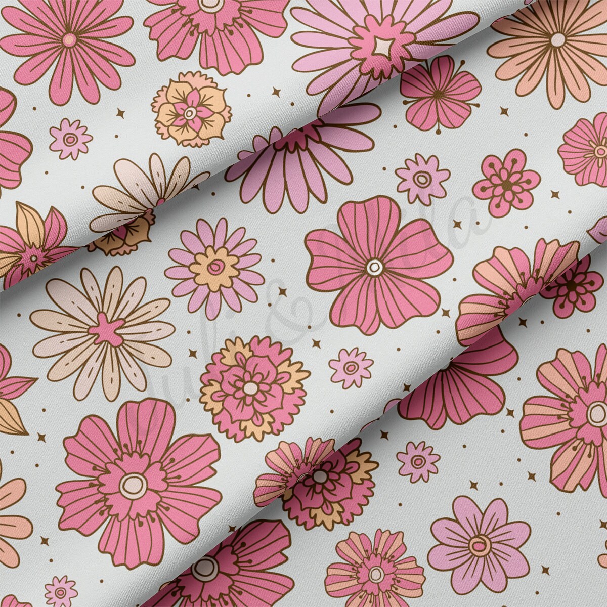 DBP Fabric Double Brushed Polyester DBP2404 Floral