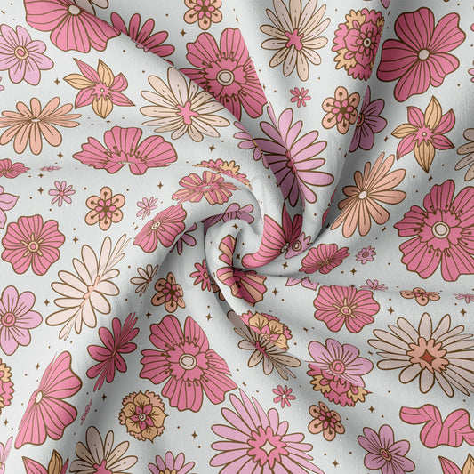DBP Fabric Double Brushed Polyester DBP2404 Floral