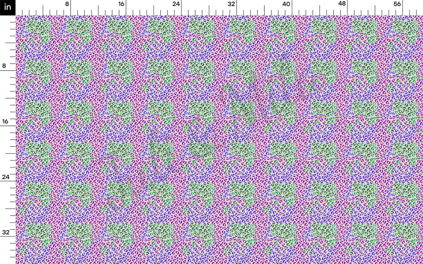Rib Knit Fabric RBK2377 Mardi Gras