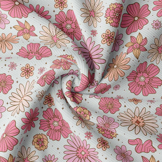 Rib Knit Fabric RBK2404 Floral