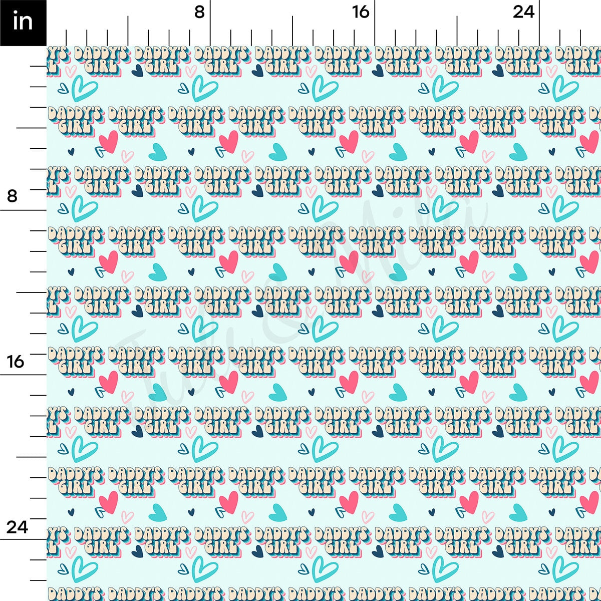 Rib Knit Fabric RBK2499 Daddy's Girl