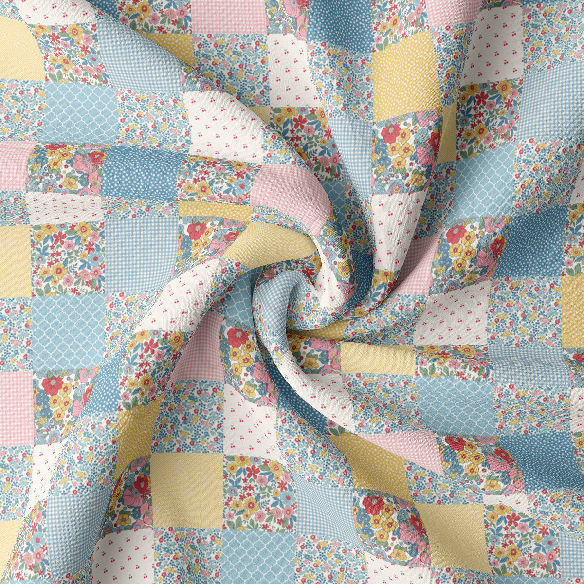 DBP Fabric Double Brushed Polyester DBP2566 Patchwork