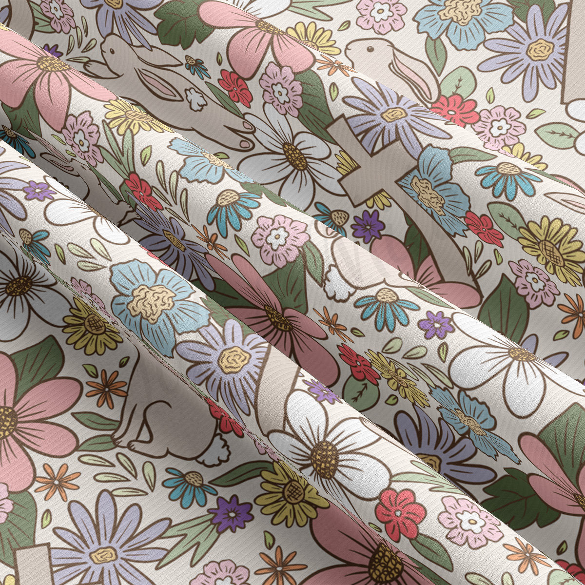 Rib Knit Fabric RBK2552 Easter