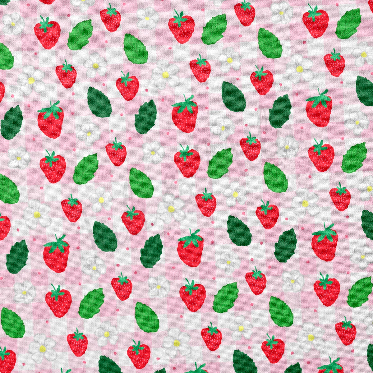 100% Cotton Fabric CTN2469 Strawberries