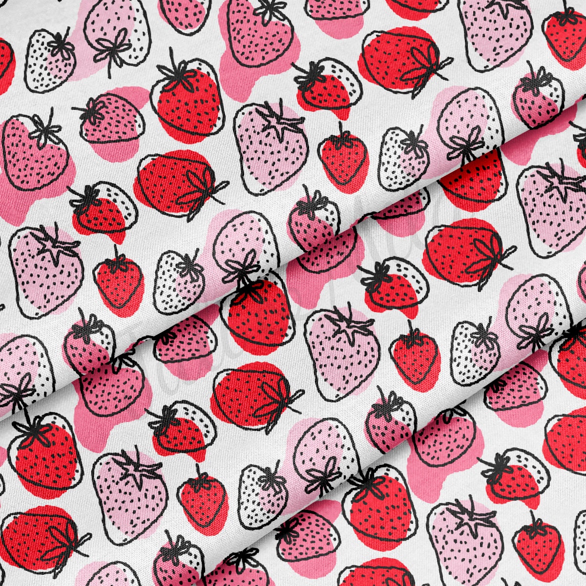 100% Cotton Fabric CTN2474 Strawberries