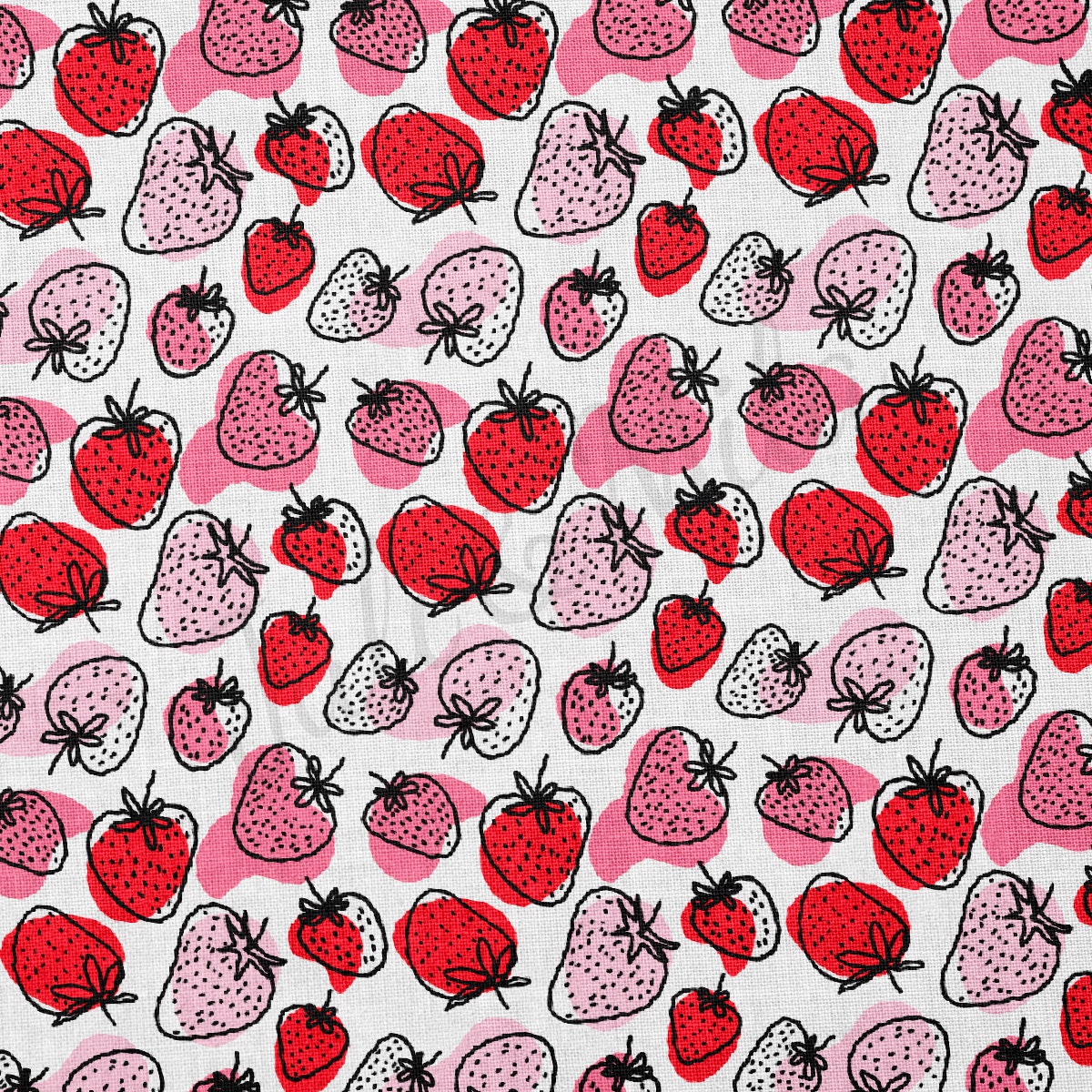 100% Cotton Fabric CTN2474 Strawberries