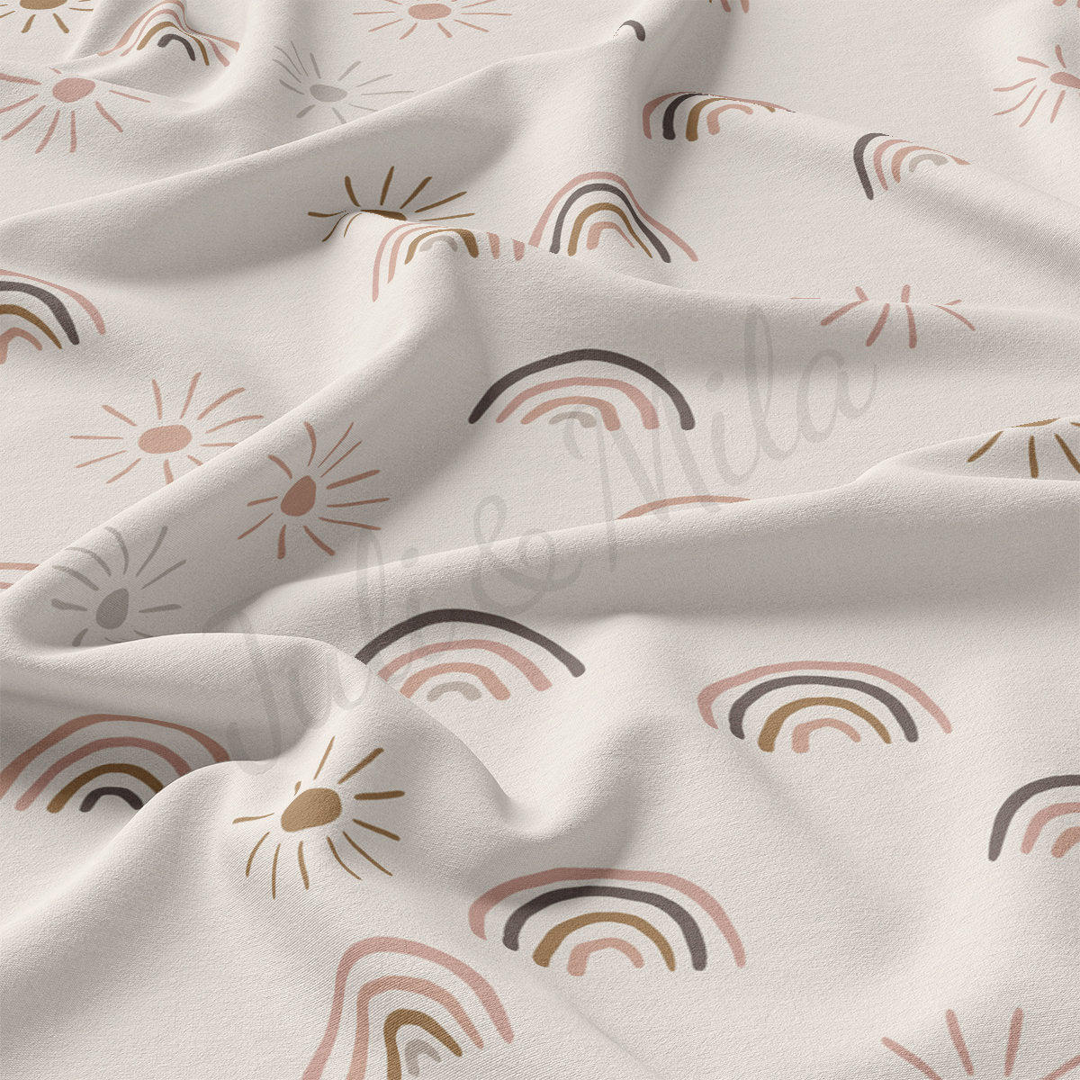 DBP Fabric Double Brushed Polyester DBP2422 Rainbow