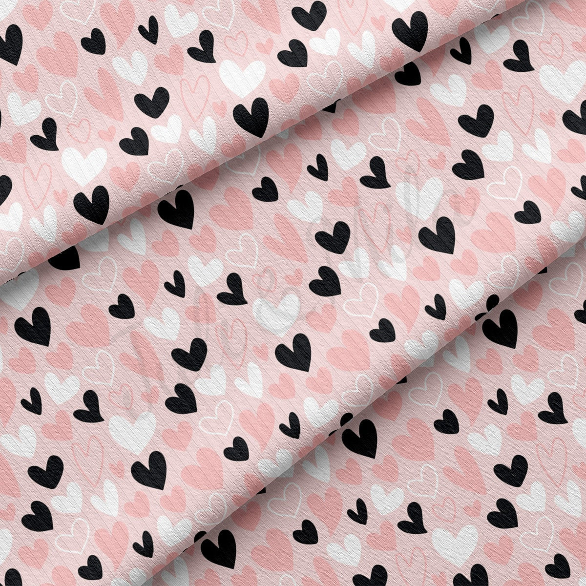 Rib Knit Fabric RBK2447 Valentine's Day