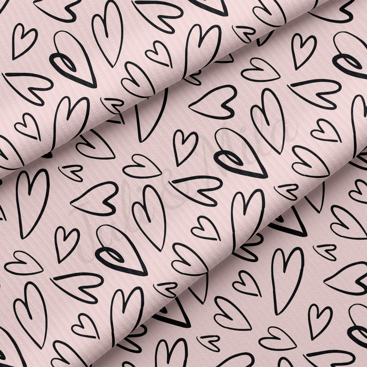 Rib Knit Fabric RBK2476 Valentine's Day