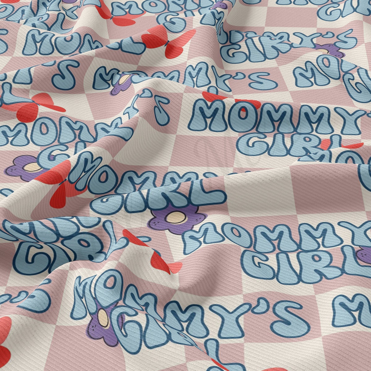 Rib Knit Fabric RBK2518 Mommy's Girl