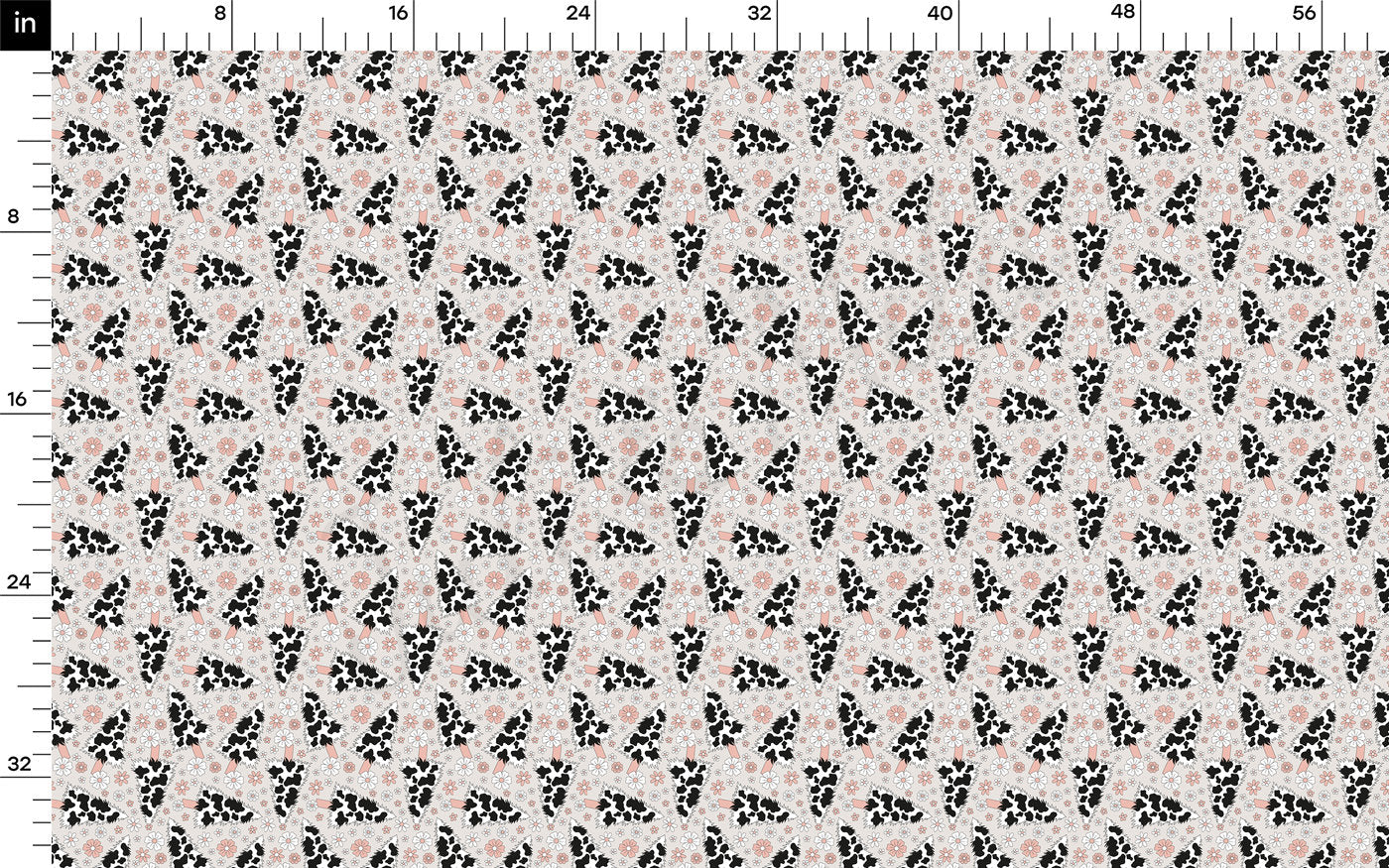Bullet Fabric  AA2605 Christmas Cow