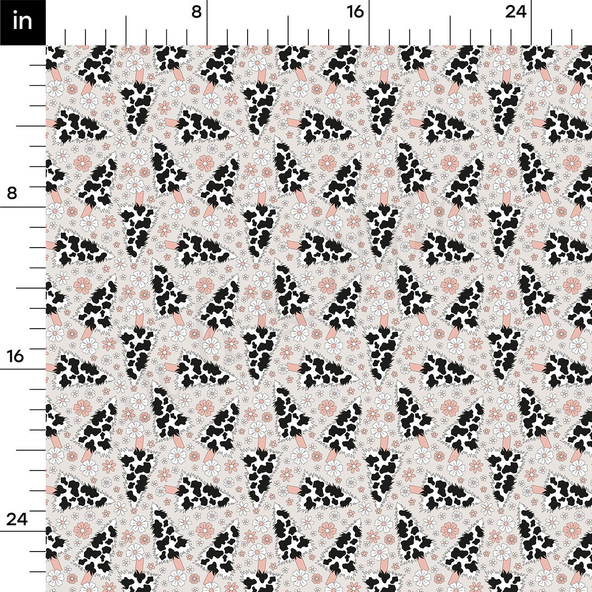 Bullet Fabric  AA2605 Christmas Cow