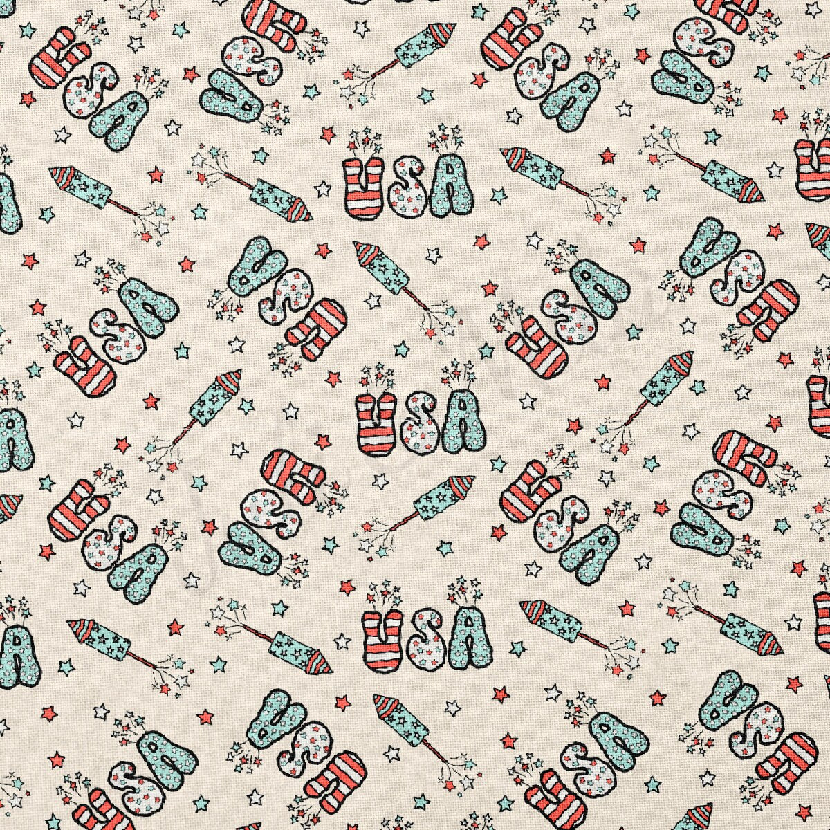 100% Cotton Fabric  CTN2609 Patriotic 4th of July