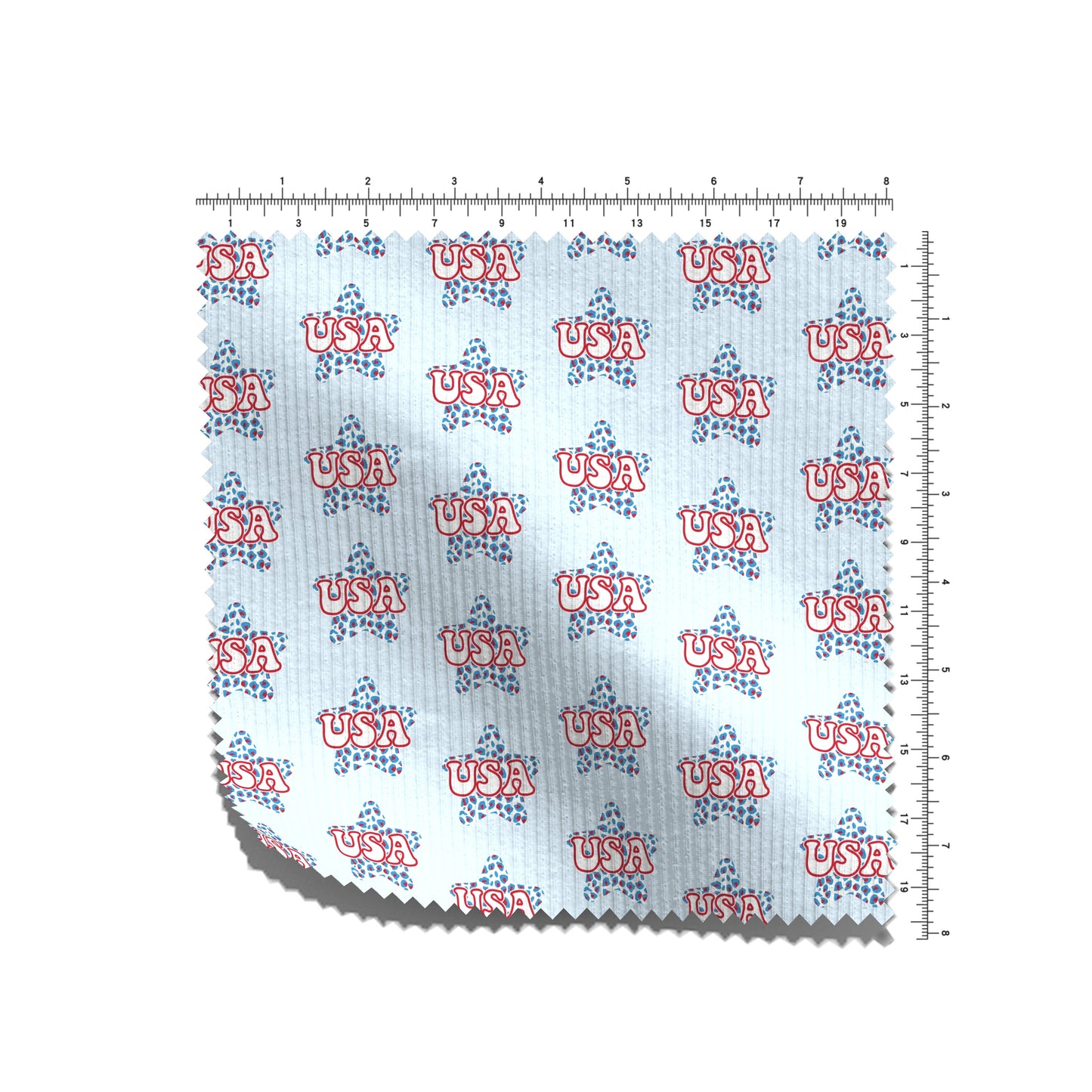 Rib Knit Fabric RBK2581 Patriotic 4th of July