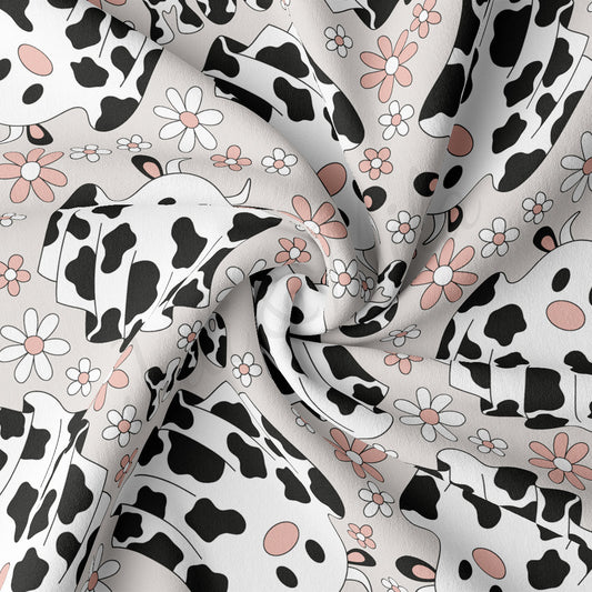 DBP Fabric Double Brushed Polyester DBP2603 Cow