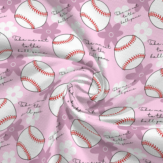 Baseball Bullet Fabric AA2635 Take me out to the ball game