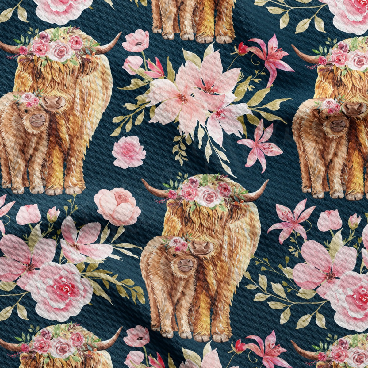 Bullet Fabric AA2570 Highland Cow