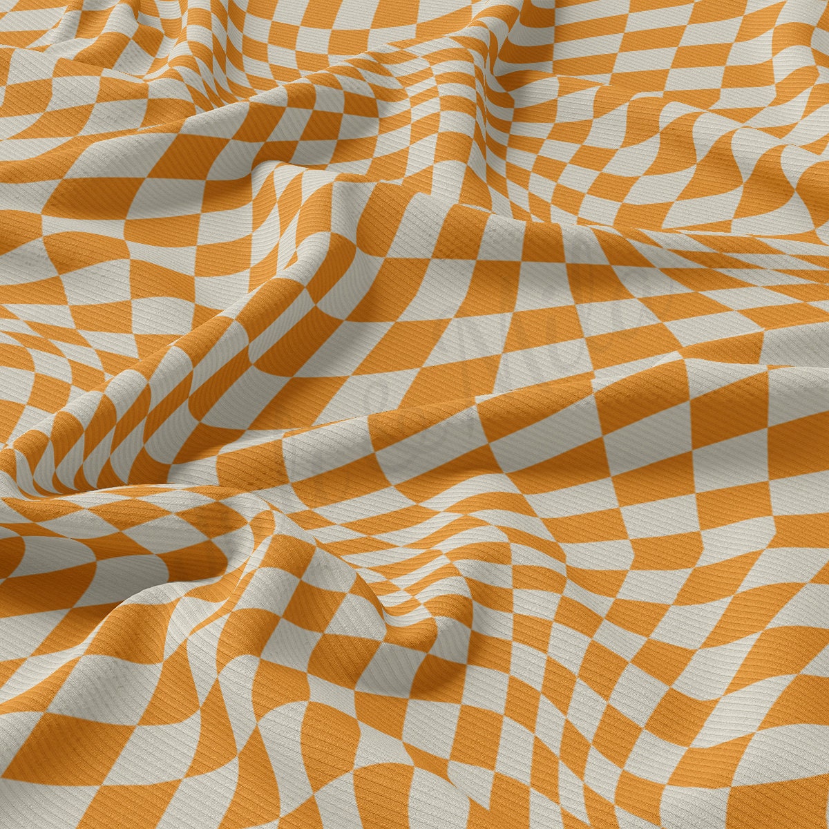 Rib Knit Fabric RBK2534 Wavy Check