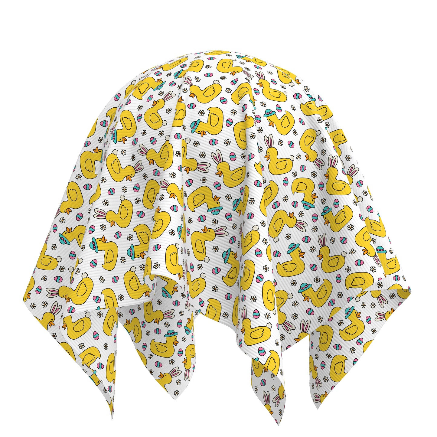 Rib Knit Fabric RBK2591 Easter Ducks