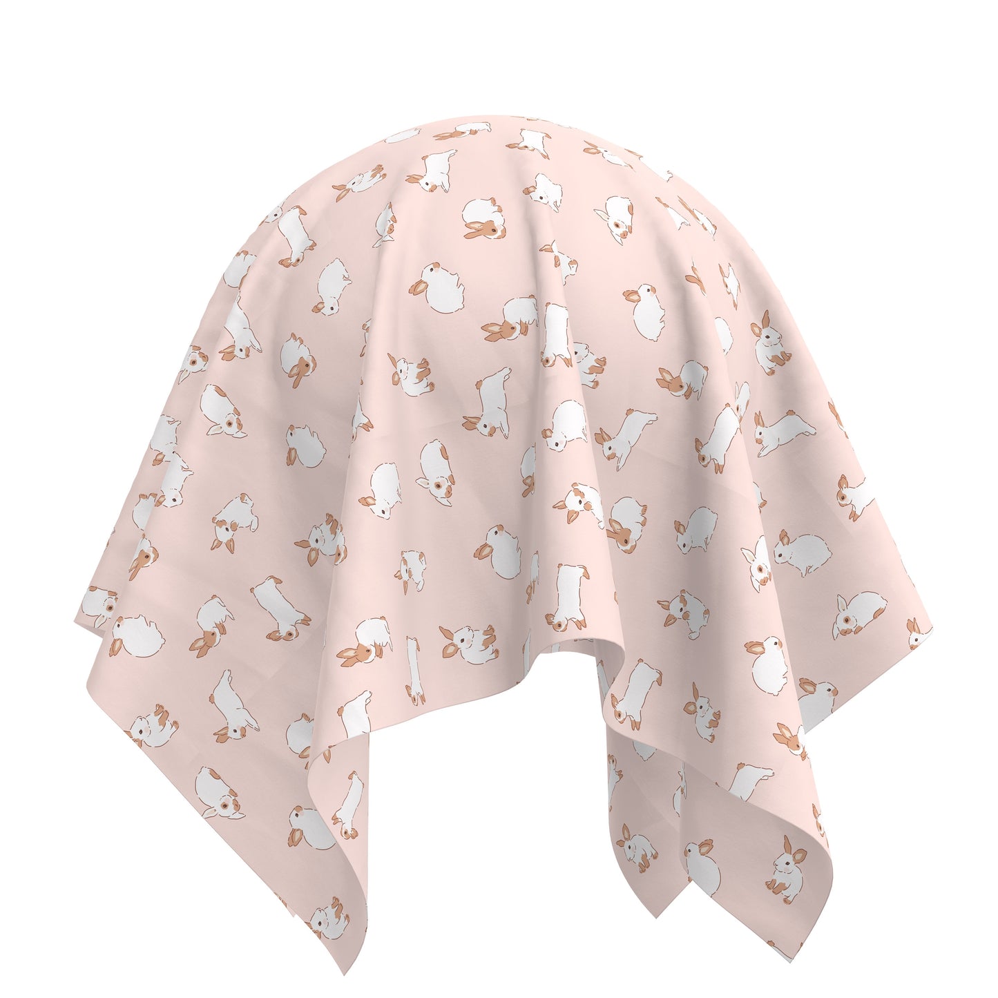 100% Cotton Fabric By the Yard Printed in USA Cotton Sateen -  Cotton CTN2654 Bunnies