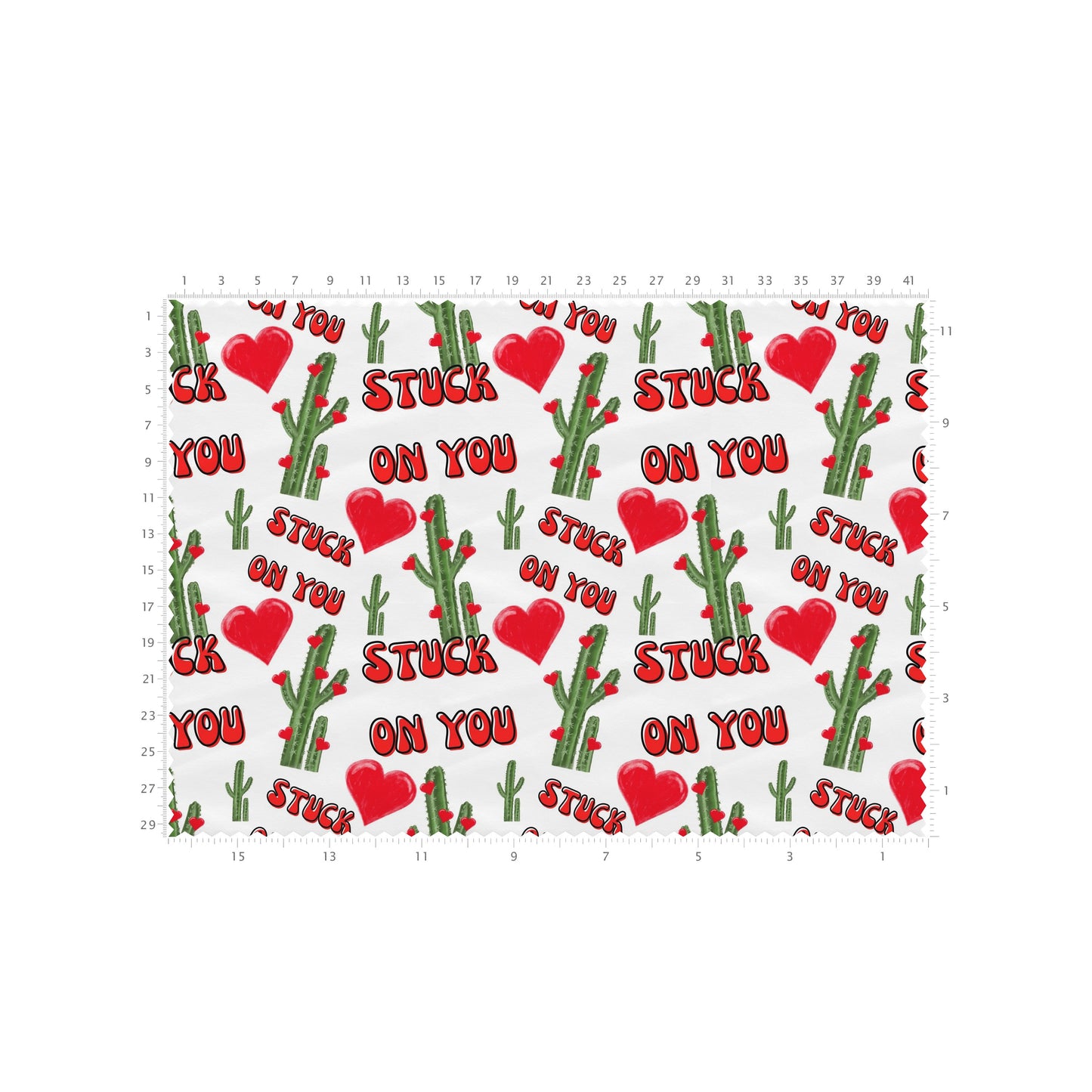 100% Cotton Fabric By the Yard Printed in USA Cotton Sateen -  Cotton CTN2632 Valentine&#39;s Day Stuck on You