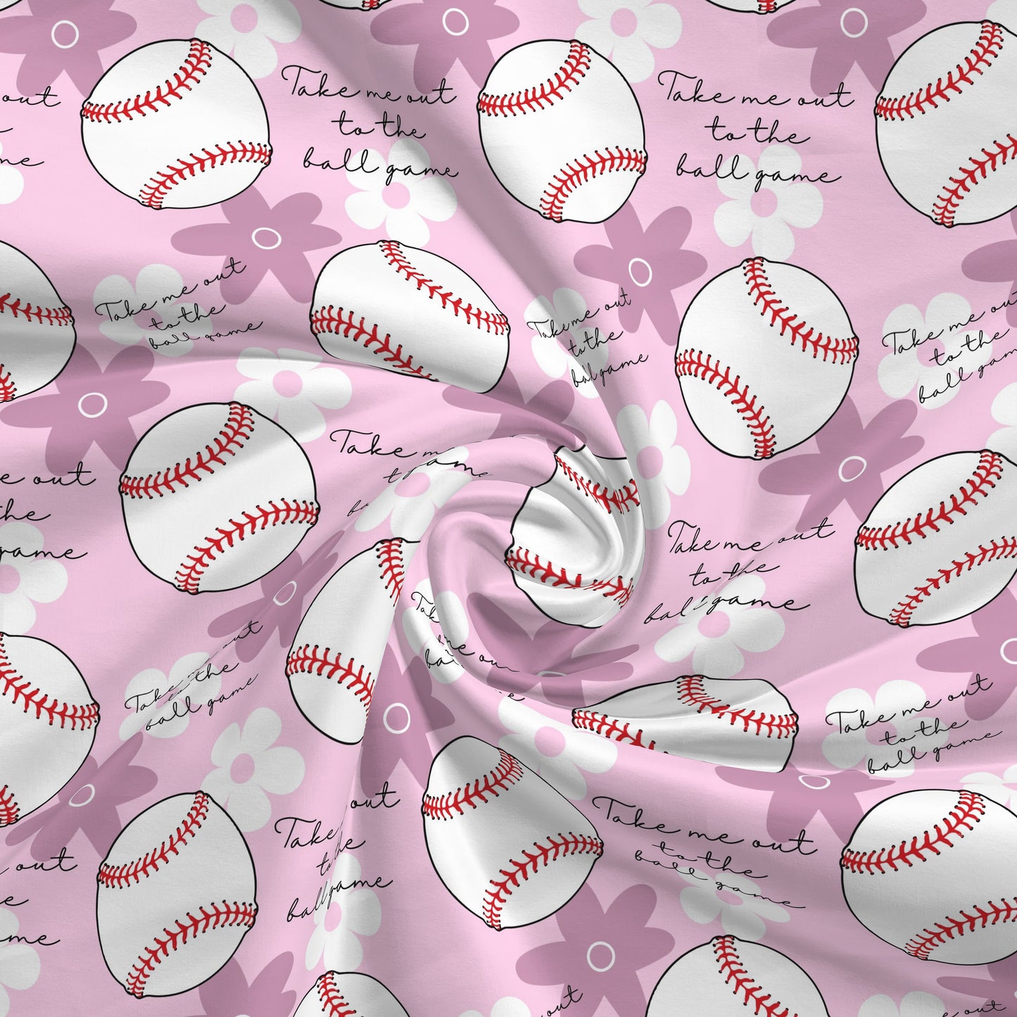 100% Cotton Fabric By the Yard Printed in USA Cotton Sateen -  Cotton CTN2635 Baseball