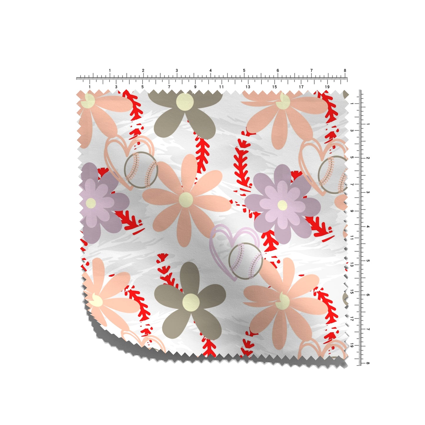 100% Cotton Fabric By the Yard Printed in USA Cotton Sateen -  Cotton CTN2636 Baseball