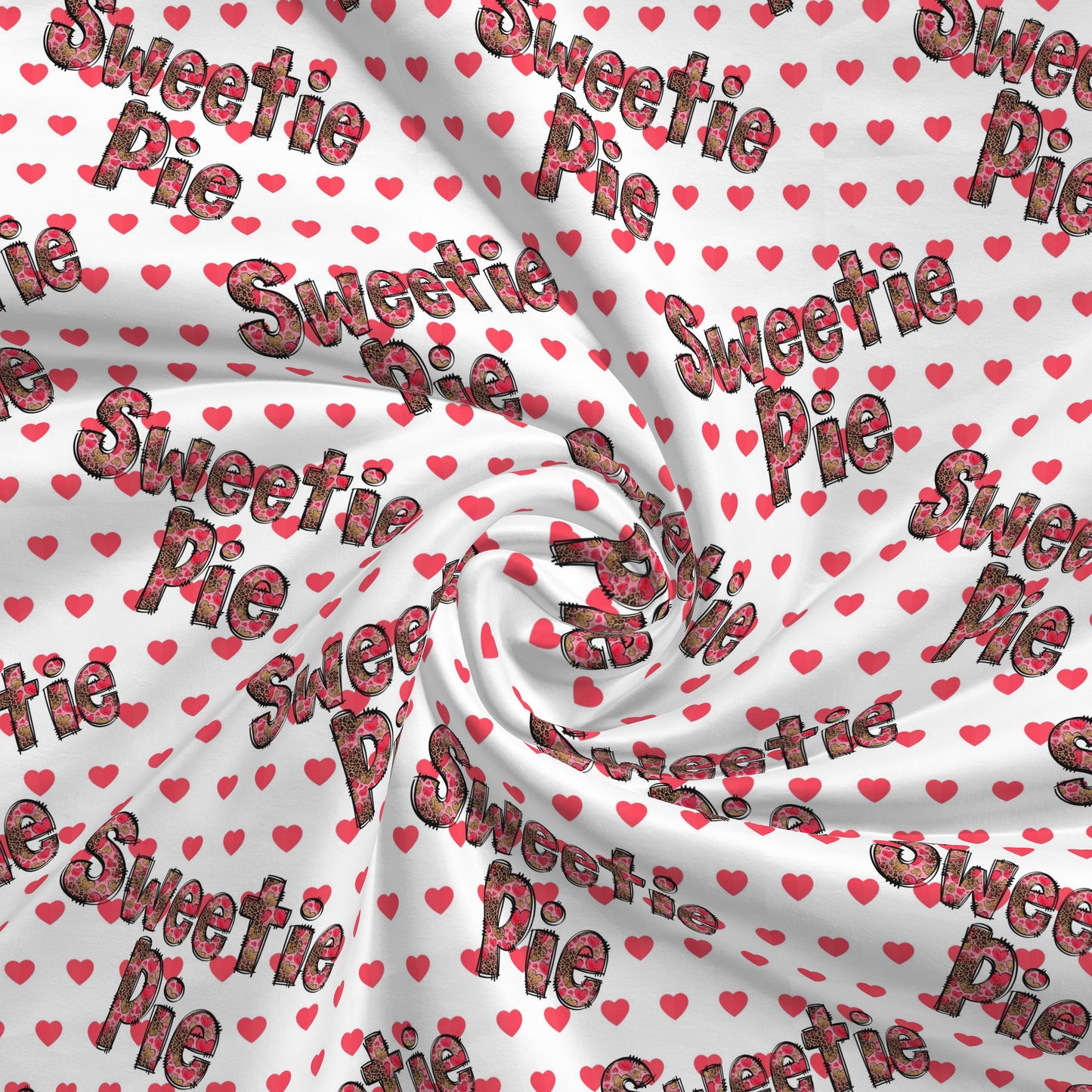 100% Cotton Fabric By the Yard Printed in USA Cotton Sateen -  Cotton CTN2637 Valentine&#39;s Day Sweetie Pie