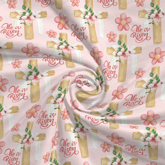 100% Cotton Fabric By the Yard Printed in USA Cotton Sateen -  Cotton CTN2638 Easter