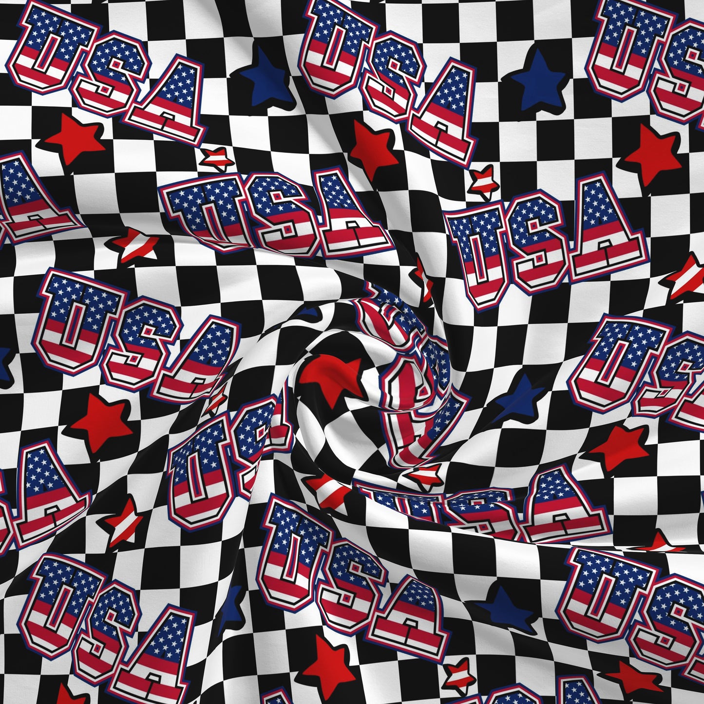 100% Cotton Fabric By the Yard Printed in USA Cotton Sateen -  Cotton CTN2648 USA 4th of July