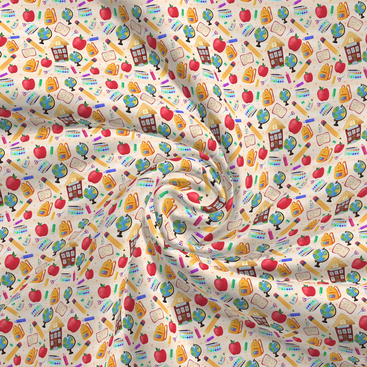 100% Cotton Fabric By the Yard Printed in USA Cotton Sateen -  Cotton CTN2652 Back to School