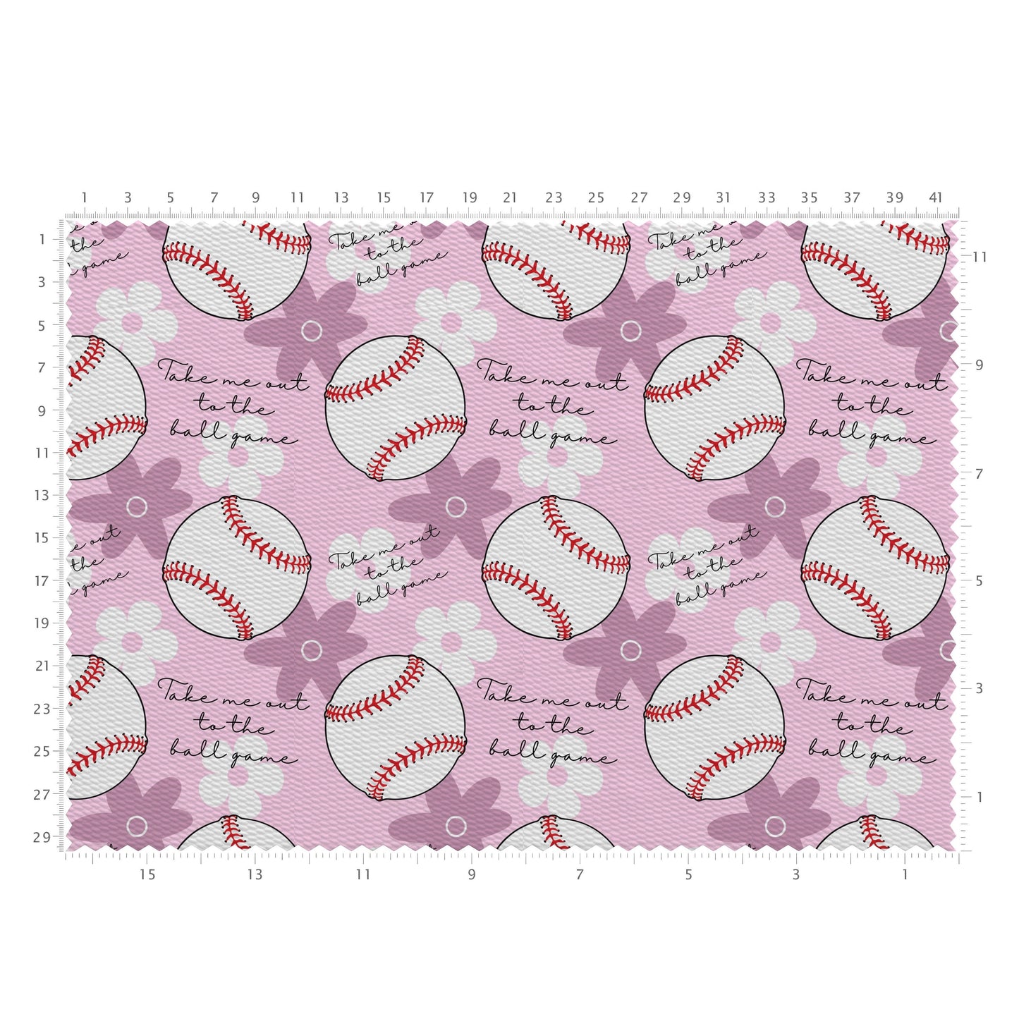 Baseball Bullet Fabric AA2635 Take me out to the ball game
