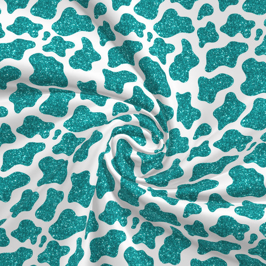 DBP Fabric Double Brushed Polyester DBP2498 Glitter Cow