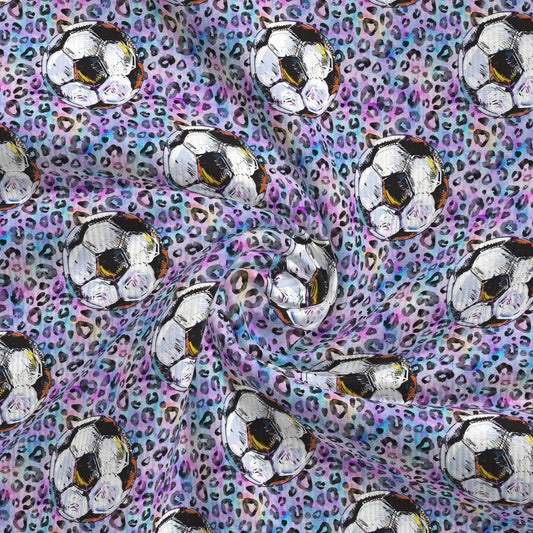 Rib Knit Fabric by the Yard RBK2645 Soccer