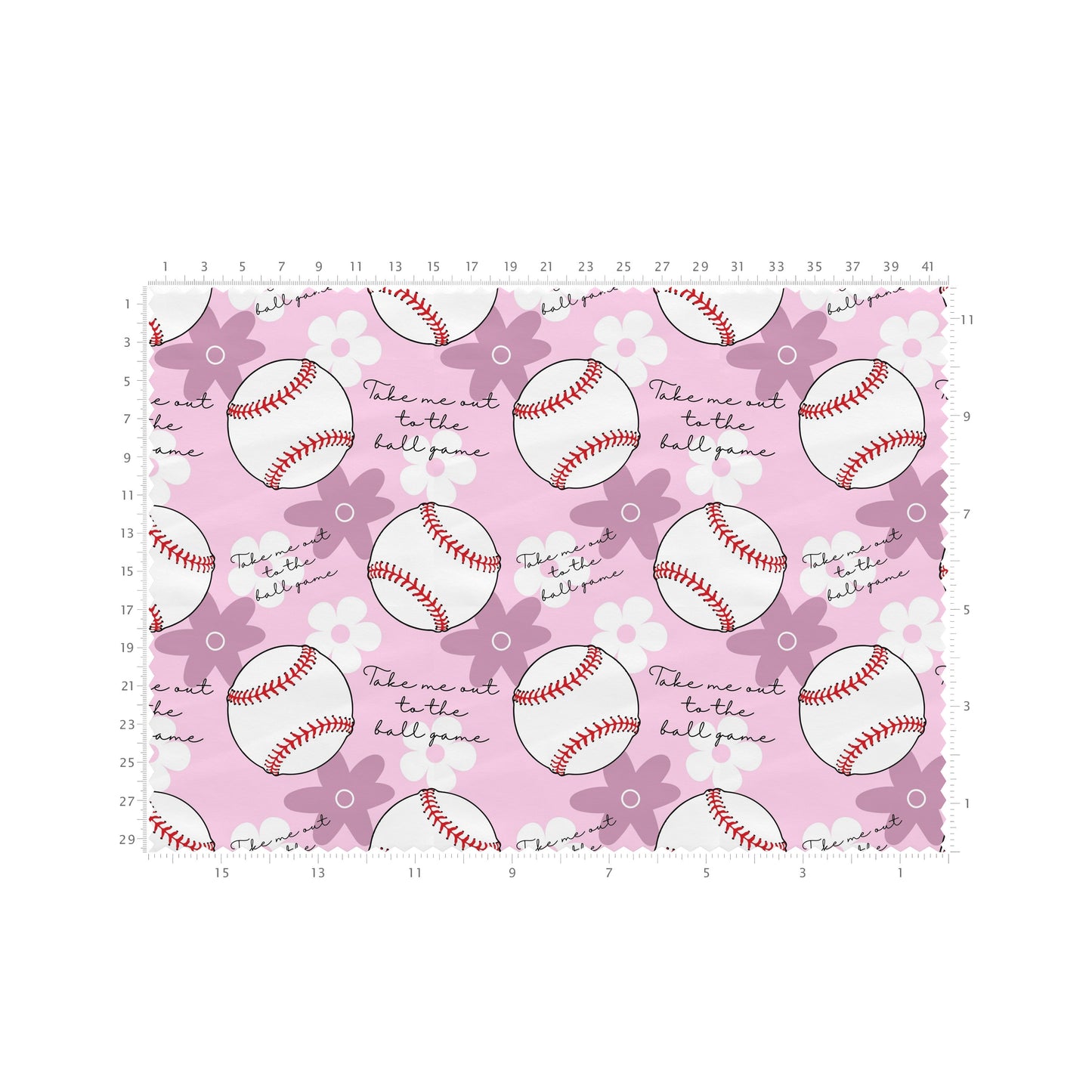 100% Cotton Fabric By the Yard Printed in USA Cotton Sateen -  Cotton CTN2635 Baseball