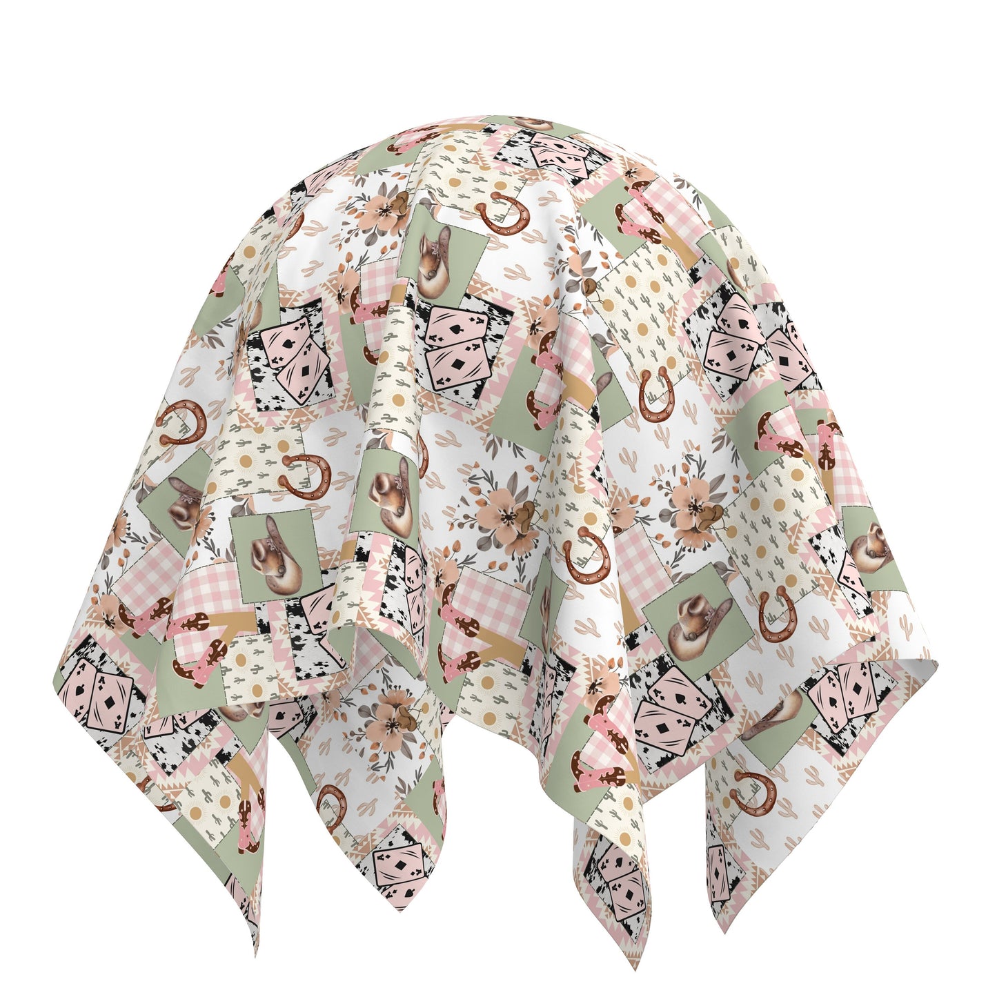 100% Cotton Fabric By the Yard Printed in USA Cotton Sateen -  Cotton CTN2642 Boho Western