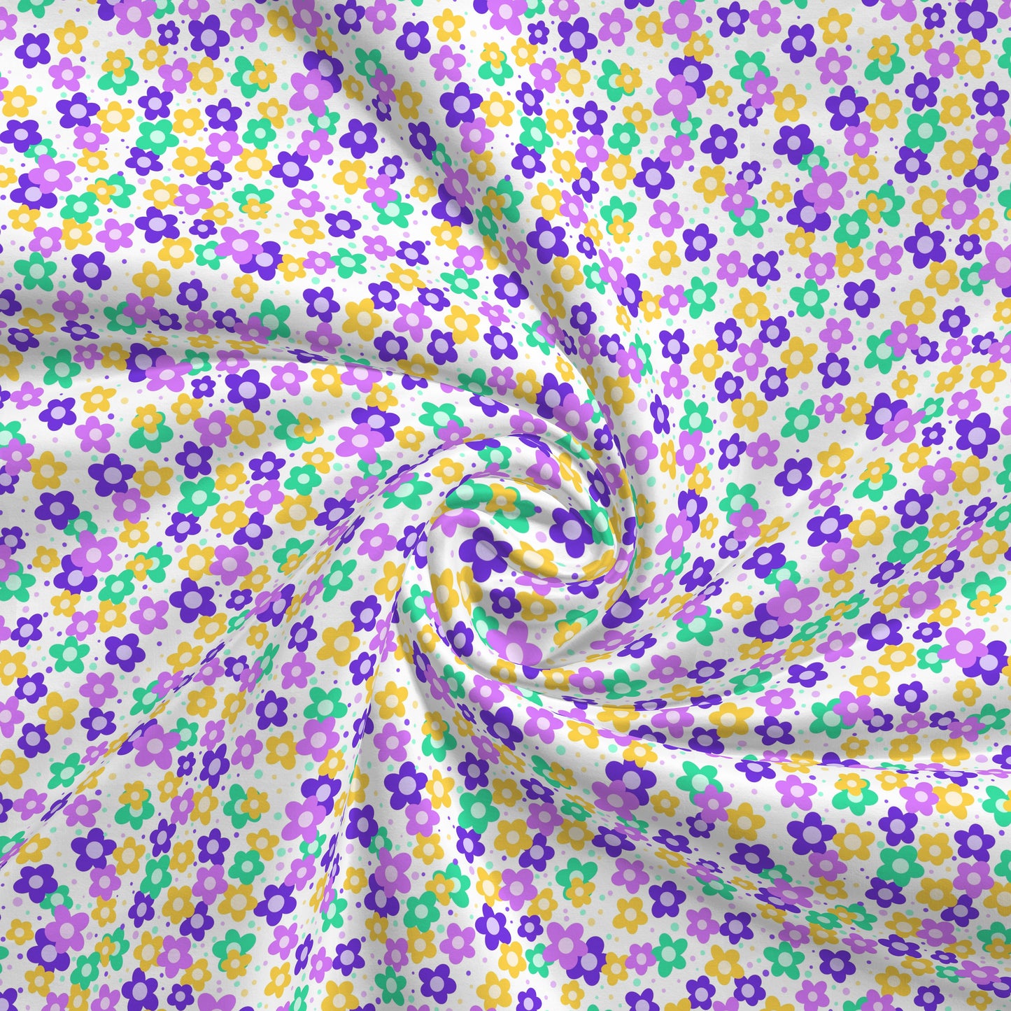100% Cotton Fabric By the Yard Printed in USA Cotton Sateen -  Cotton CTN2651 Mardi Gras