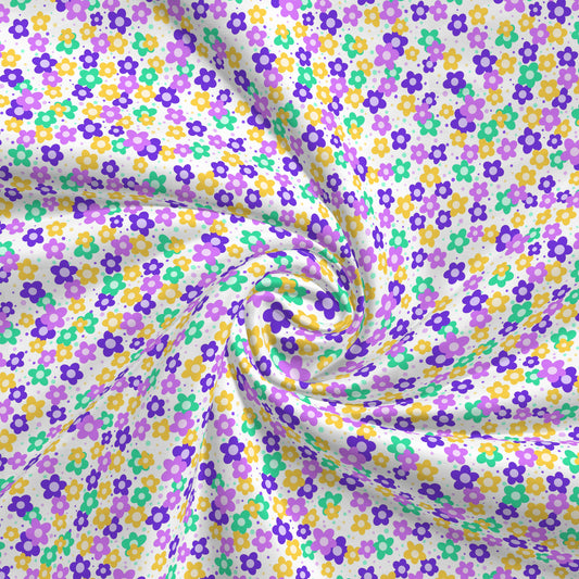 100% Cotton Fabric By the Yard Printed in USA Cotton Sateen -  Cotton CTN2651 Mardi Gras