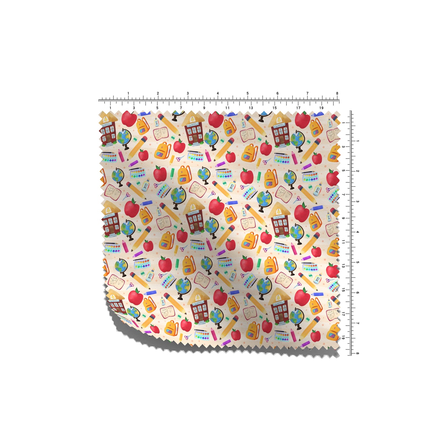 100% Cotton Fabric By the Yard Printed in USA Cotton Sateen -  Cotton CTN2652 Back to School