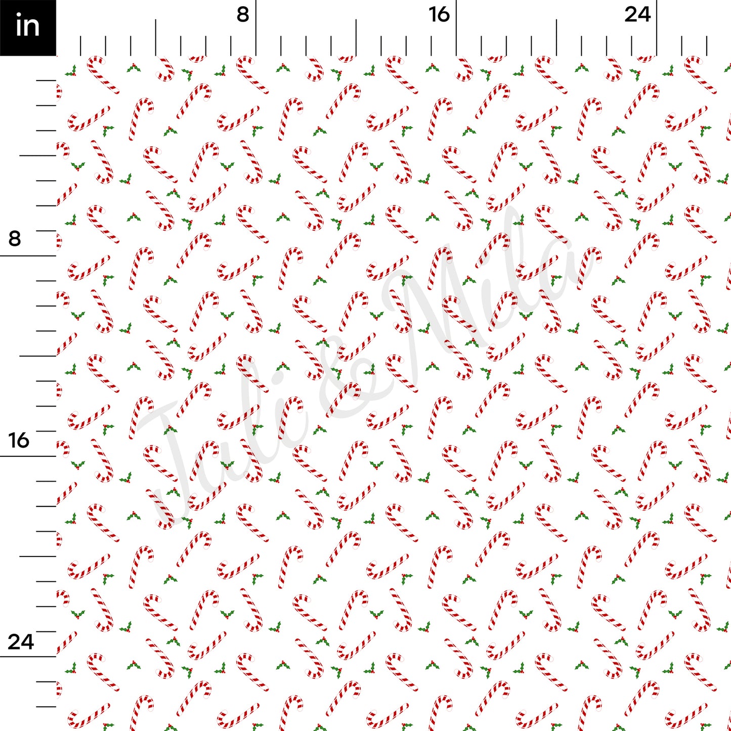Christmas Candy Cane Bullet Textured Fabric AA1074